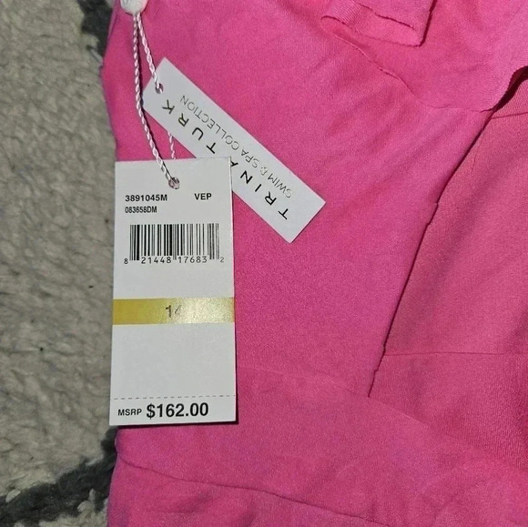 Trina turk sway ruffle plunge bathing suit size 14 - Picture 6 of 6